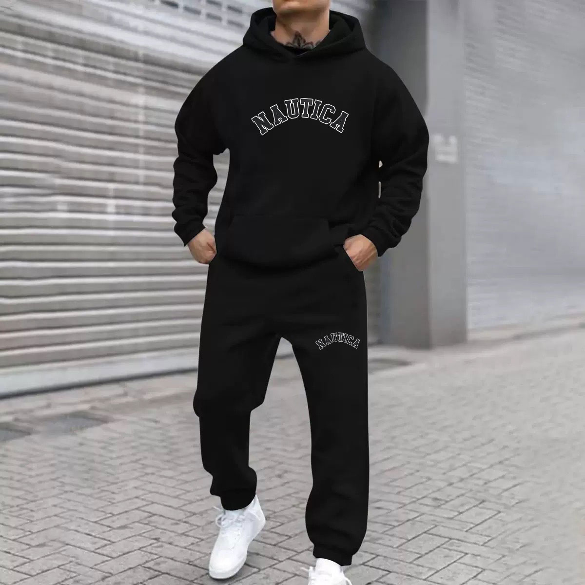 Outdoor Sports Leisure - 2026 Nautica Set Hoodie Cetak Pria