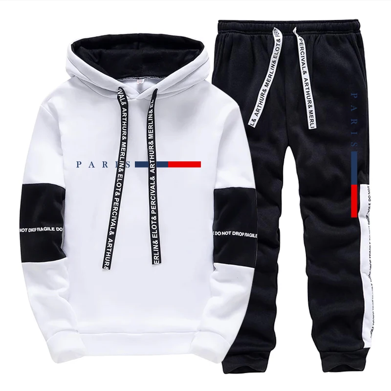 Outdoor Sportswear - Setelan Pria/Hoodie/Celana Paris Fashion Musim Gugur